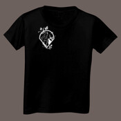 WHITE WOLF LOGO TODDLER TEE ON DARK BACKGROUND