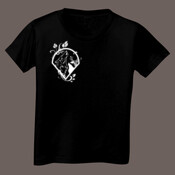 WHITE WOLF LOGO TODDLER TEE ON DARK BACKGROUND